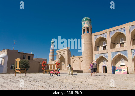 Moschee am Ichon Qala Festung, Chiwa, Usbekistan Stockfoto