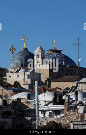 Israel, Jerusalem, Altstadt, vom Österreichischen Hospiz, Kirche des Heiligen Grabes Stockfoto