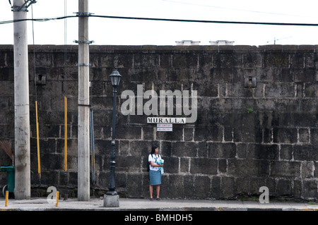 Philippinen, Wände Altstadt in Intramuros das älteste Viertel der Stadt Manila. Stockfoto