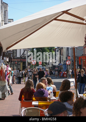 Alfresco Dinning in North Laine Bezirk von Brighton, East Sussex, England, UK, Großbritannien Stockfoto