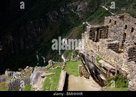 Alten Inkaruinen Machu Picchu in der Nähe von Cusco in Peru Stockfoto