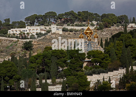 Israel, Jerusalem, Ölberg, St. Mary Magdalene orthodoxe Kirche Stockfoto