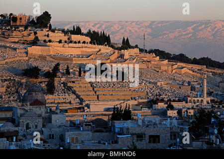 Israel, Jerusalem, Ölberg, jüdischer Friedhof Stockfoto
