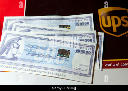 Fotografen in Finnland wurde im Juni 2010 mit gefälschten Schecks bezahlt. Stockfoto