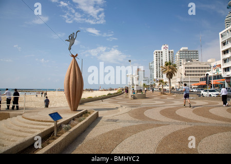 Ha-Tayelet Tel Aviv Esplanade - Israel Stockfoto