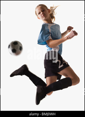 Fußballspieler und-Trainer Stockfoto