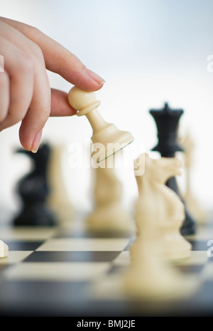 Schach spielen Stockfoto