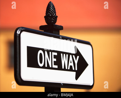 One way Zeichen Stockfoto