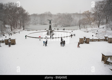 Central Park im winter Stockfoto