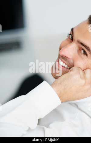 Geschäftsmann am Telefon sprechen Stockfoto