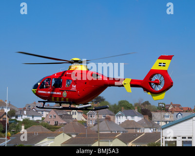 Cornwall Air Ambulance abheben, Bude Stockfoto