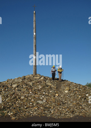 Eisernes Kreuz in Irago Berg. Leon-Provinz. Spanien Pilger Pilger Stockfoto