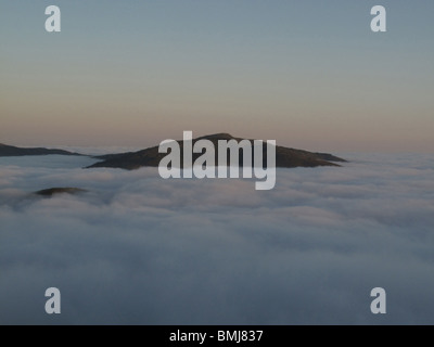 Wolken-Meer vom O Cebreiro Berg. Galizien. Spanien. Stockfoto