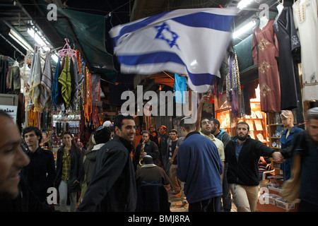 Israel, Jerusalem, feiert Chanukka, Festival of Lights Stockfoto