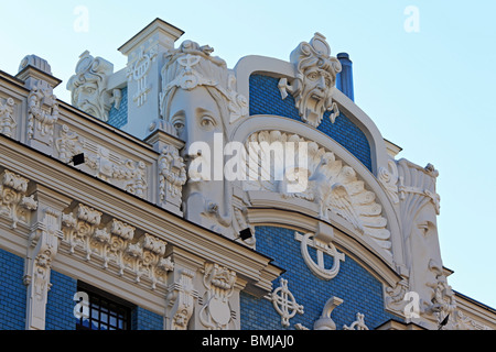 Jugendstil Haus, Elizabetes Straße, Riga, Lettland Stockfoto