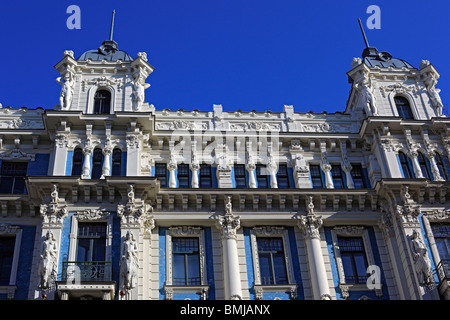 Jugendstilhaus, Riga, Lettland Stockfoto