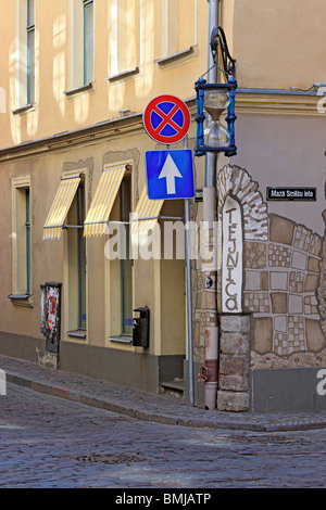 Straße in der Altstadt, Riga, Lettland Stockfoto