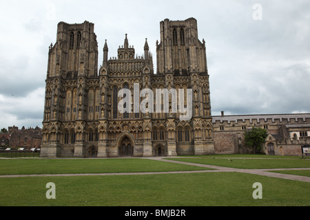 Wells Cathedral, Wells, Somerset, England, Vereinigtes Königreich Stockfoto