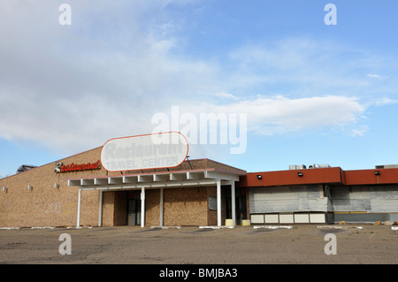Verlassene Restaurant in der historischen Route 66 in New Mexico, USA Stockfoto