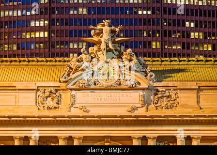 Statue von Quecksilber, Grand Central Terminal in New York City. Stockfoto