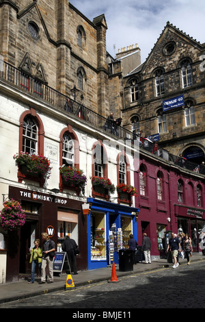 Whisky Shop, Victoria Street, Edinburgh, Schottland Stockfoto