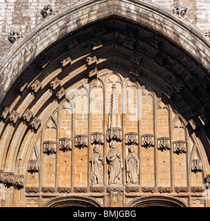 Portal der Sankt-Bavo-Kathedrale (Sint-Baafs Kathedrale), Gent, Belgien Stockfoto