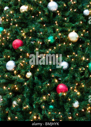 Geschmückten Weihnachtsbaum, USA. Stockfoto