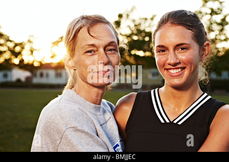 Porträt von Mutter und Tochter, Schweden. Stockfoto