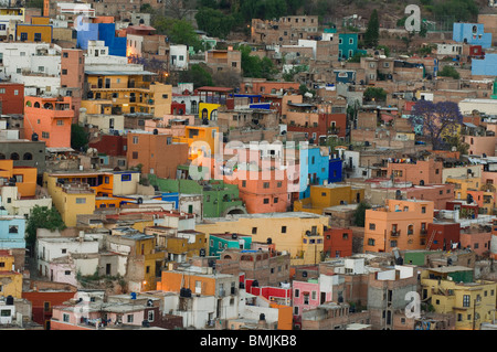 Blick über die historische Stadt Guanajuato, Provinz von Guanajuato, Mexiko Stockfoto