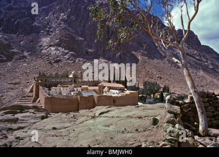 St. Catherine Monastery nahe der Unterseite des Berges. Stockfoto