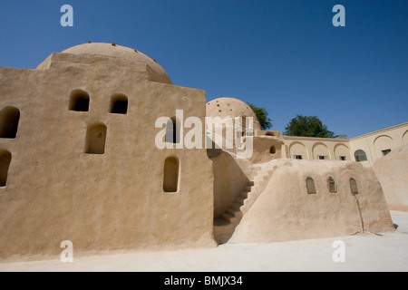 Alten Mönchszellen in St. Bishoy Monastery, Wadi El-Natrun, Ägypten Stockfoto