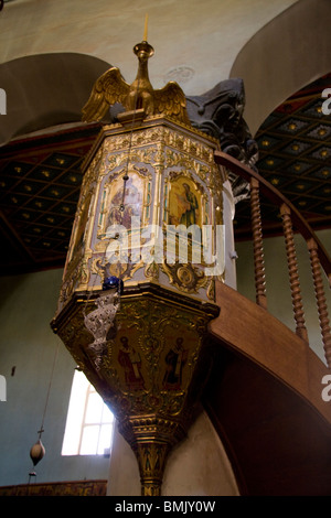 Kanzel in der großen Basilika der Verklärung in das Kloster der Heiligen Katharina am Berg Sinai Süd-Sinai Ägypten Stockfoto