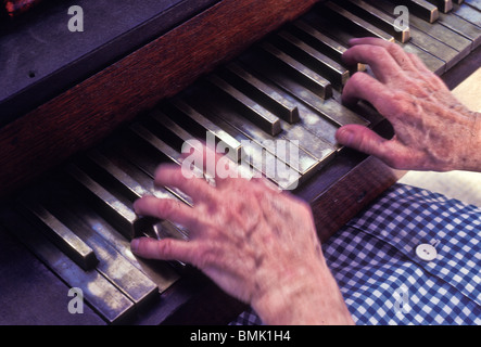 Landis Valley Farm Museum, Lancaster, PA.  historische Sammlung von frühen amerikanischen Artefakten Antiquitäten Landmaschinen Stockfoto
