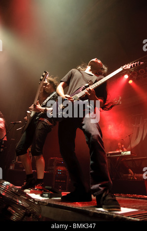 Harte Gitarren Rock Band DragonForce die live in Newport Music Hall in Columbus Ohio Stockfoto