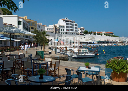 Calas Fonts Hafen, Es Castell, Menorca, Spanien Stockfoto