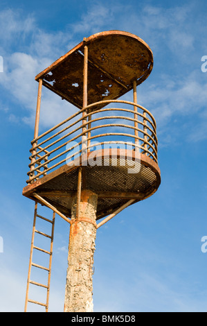 Stillgelegten Rettungsschwimmer Wachturm (Cabo de Gata, Spanien) Stockfoto