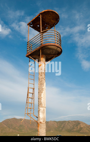 Stillgelegten Rettungsschwimmer Wachturm (Cabo de Gata, Spanien) Stockfoto