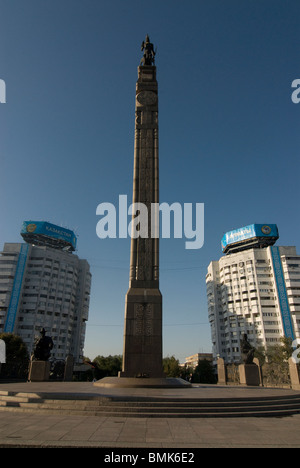 Monument der Unabhängigkeit. Obelisk, Almaty, Kasachstan Stockfoto