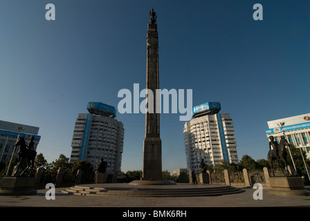 Monument der Unabhängigkeit. Obelisk, Almaty, Kasachstan Stockfoto