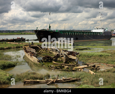 Fluss Medway bei Hoo. Stockfoto