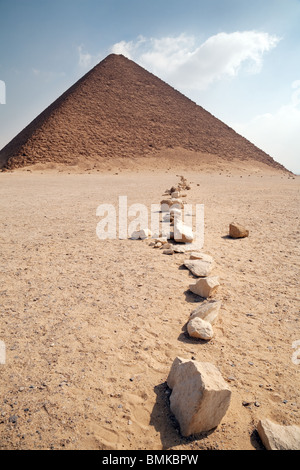 Snowflakes der Roten Pyramide in Dahshur Nekropole, Ägypten Stockfoto