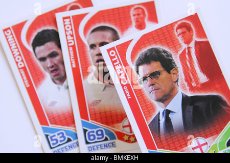 Welt Cup 2010 Fabio Capello Fußball Sammler Karten produziert von Topps Match Attax Stockfoto