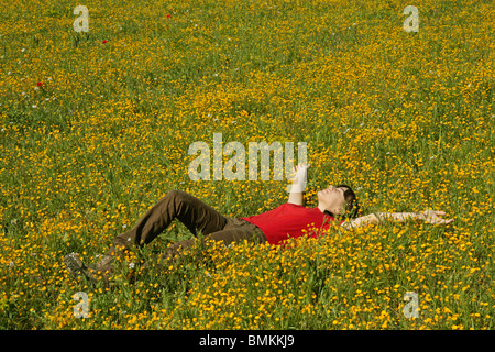 Freude im Frühjahr. Stockfoto