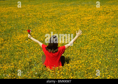 Freude im Frühjahr. Stockfoto