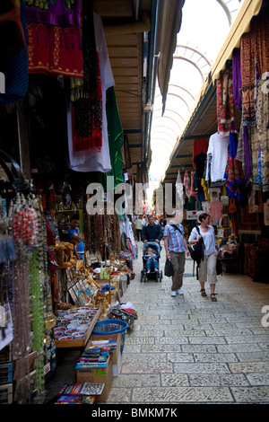 Altstadt von Jerusalem Markt - Bahnen Stockfoto