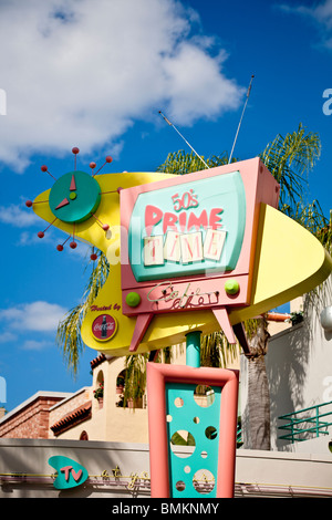 Orlando, FL - Februar 2009 - Zeichen der 50er Jahre Prime-Time Diner in Disneys Hollywood Studios in Kissimmee Orlando Florida Stockfoto