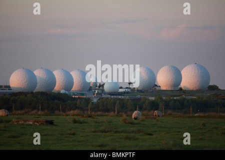 Frühwarnung, Bahnhof, Menwith Hill USA Yorkshire Harrogate Stockfoto