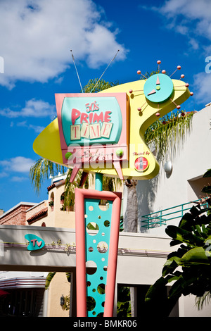 Orlando, FL - Februar 2009 - Zeichen der 50er Jahre Prime-Time Diner in Disneys Hollywood Studios in Kissimmee Orlando Florida Stockfoto