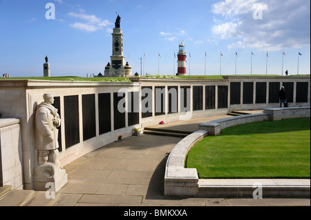 Das Kriegerdenkmal auf Plymouth Hacke, Devon, England Stockfoto