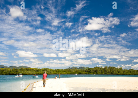 Ile Aux Cerf, beliebtesten Tagesausflug für Touristen & Einwohner, Ostende der Insel Mauritius, Afrika Stockfoto